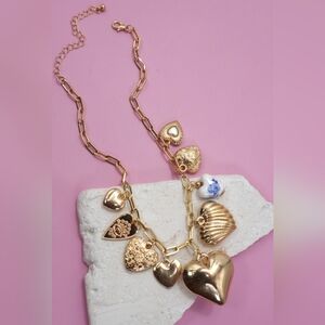 Gold Heart Charm Necklace